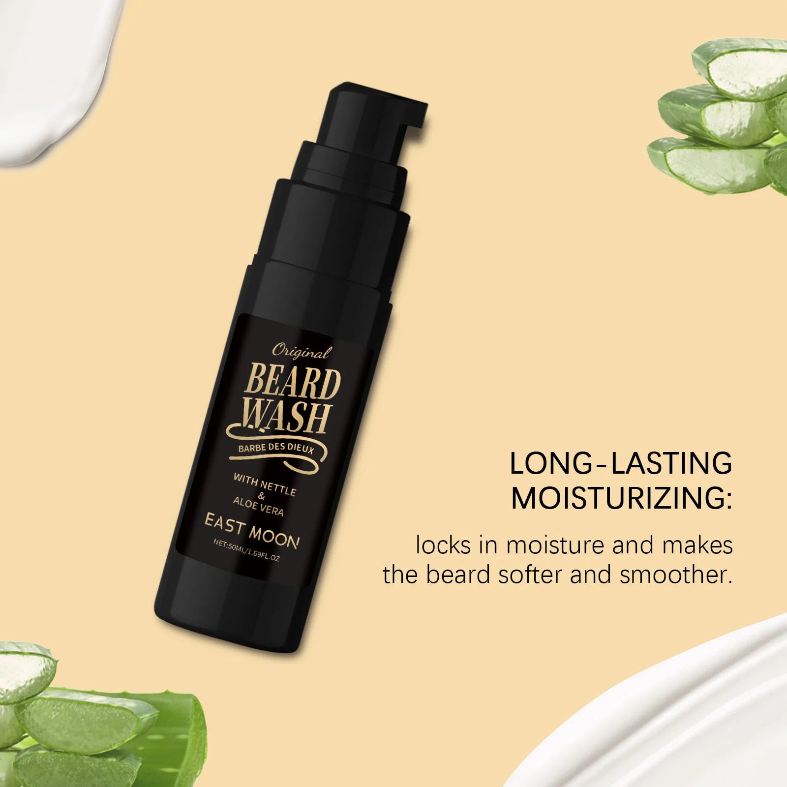 Aloe Repair Beard Wash Soothe After Shave Skin Reduce Skin Discomfort Refresh Moisturizing Gentle Repair Nourish Beard Shampoo