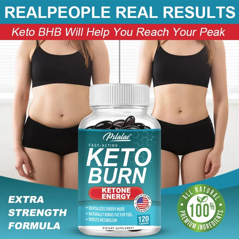 Keto Burn Capsules - Healthy Weight Management, Fat Burner, Improve Digestion, Boost Immunity, Non-GMO
