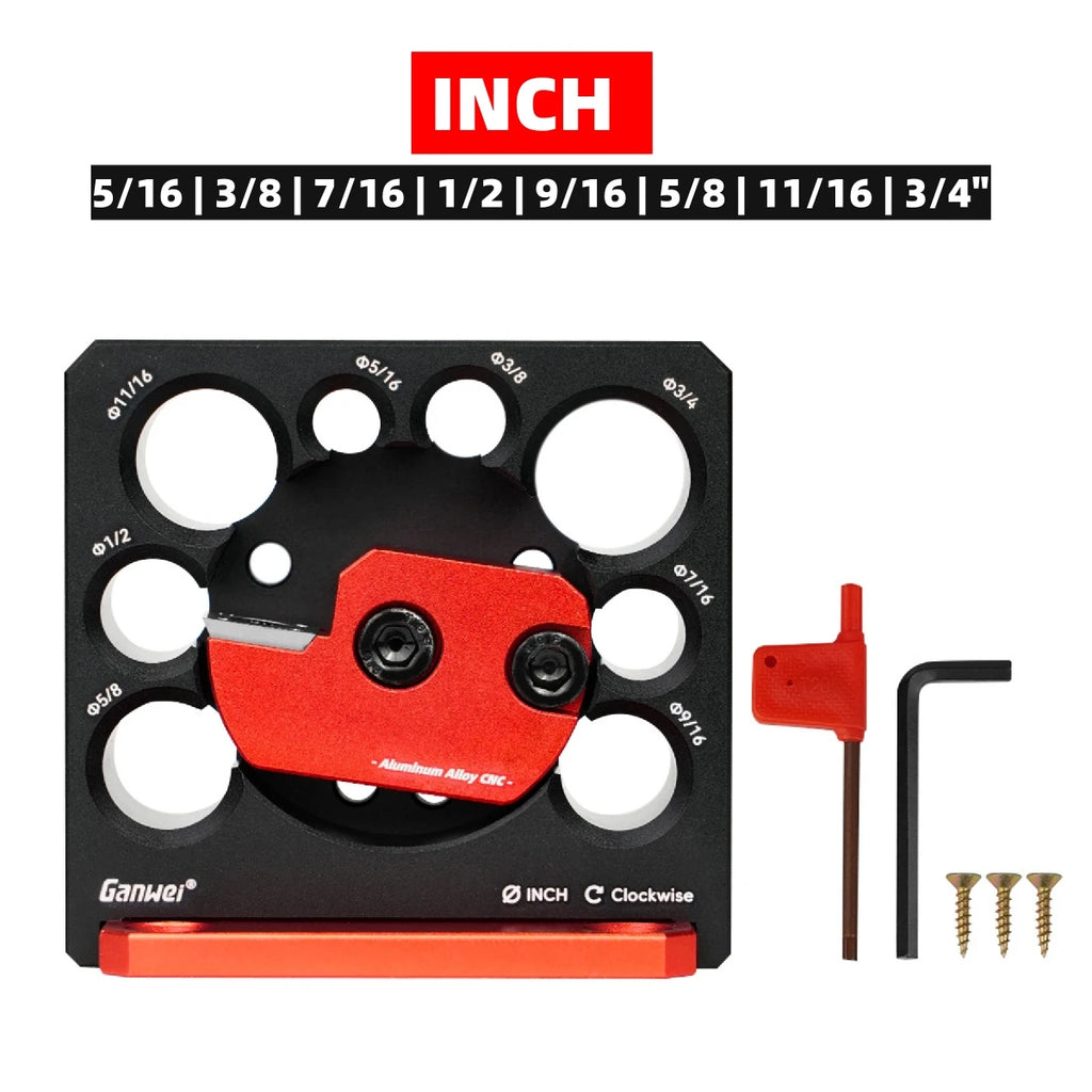 8 Holes Dowel Maker Jig Kit w/ Carbide Blades -Metric and Inch Woodworking Electric Drill Milling Dowel Round Rod Auxiliary Tool