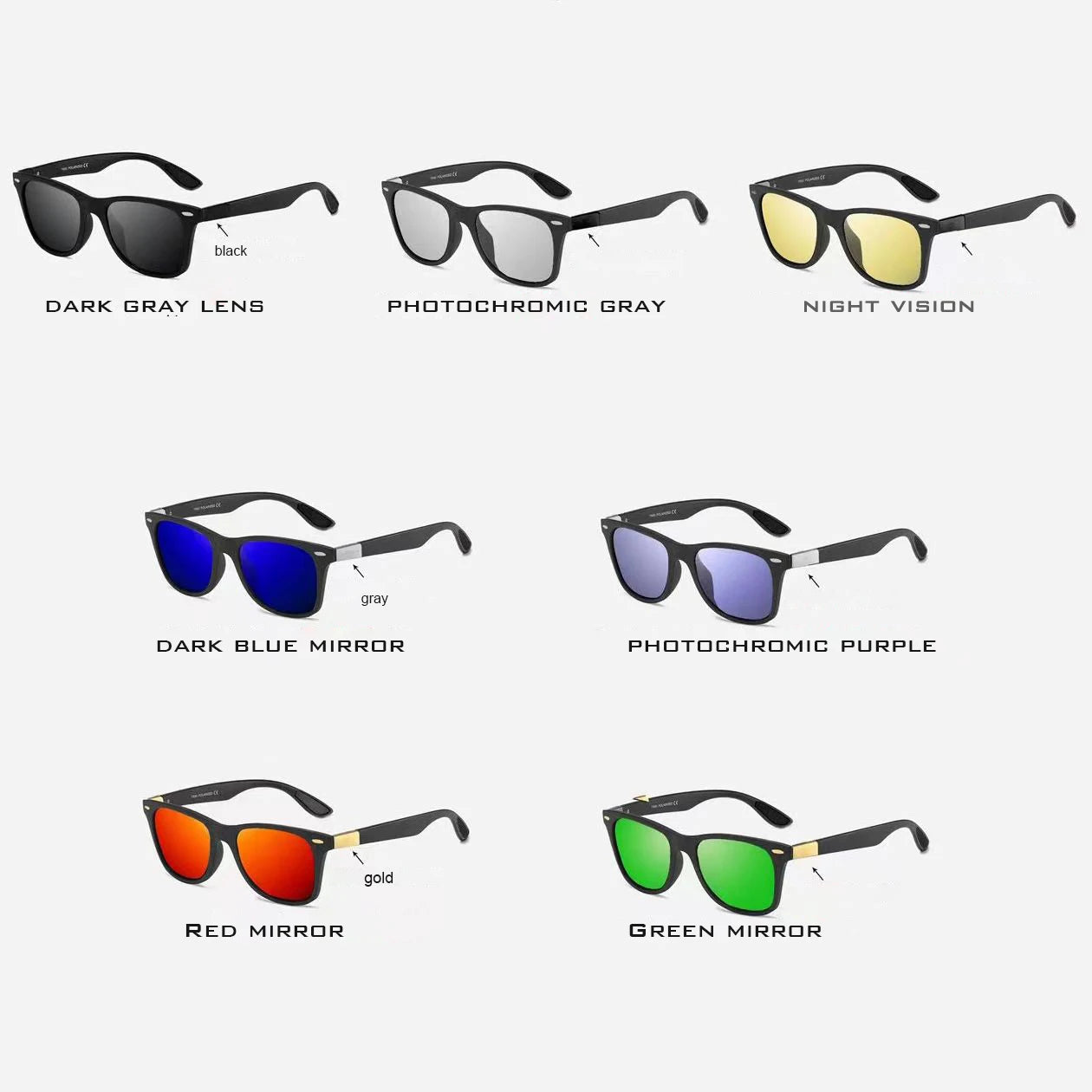 VEITHDIA Sunglasses Gradient Photochromic Unisex Polarized Mirror Lens Vintage Day Night Dual Sun Glasses For Men Women 7029