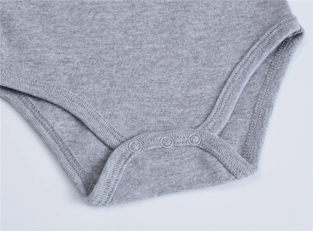 2025 Solid White Baby Clothes Short Sleeve Cotton Baby Girls Boys Bodysuit Newborn body bebe 0-24 months Infant Jumpsuit