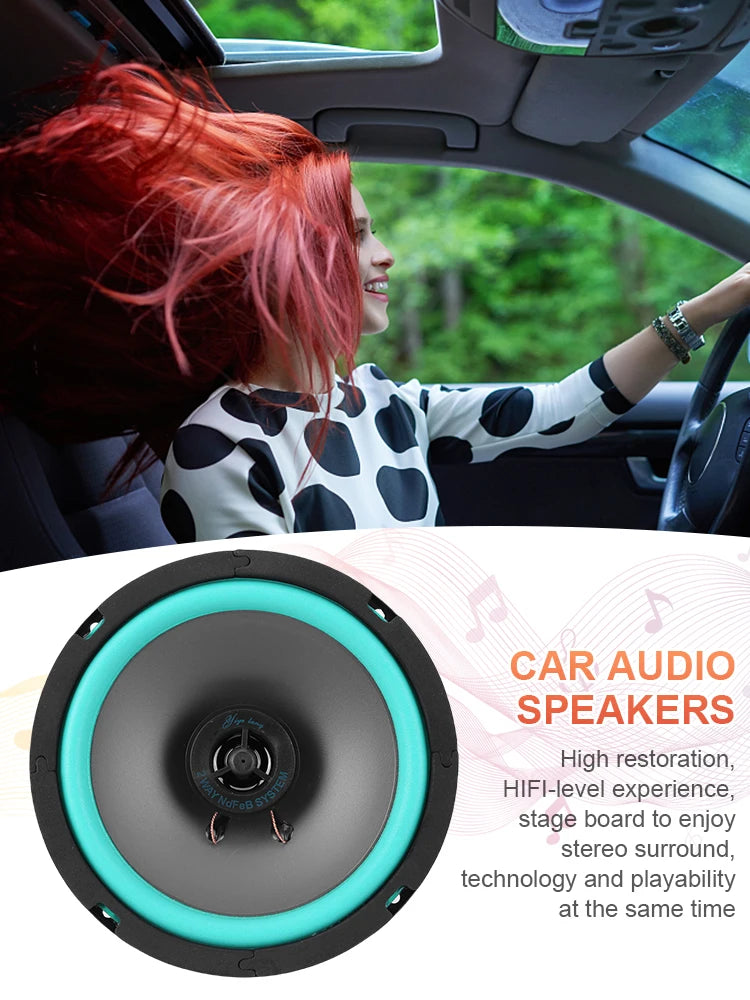 4/5/6.5 Inch Universal Car Speaker 100W/160W HiFi Coaxial Subwoofer 12V Full Range Speaker Sensitivity 92dB Car Subwoofer Stereo