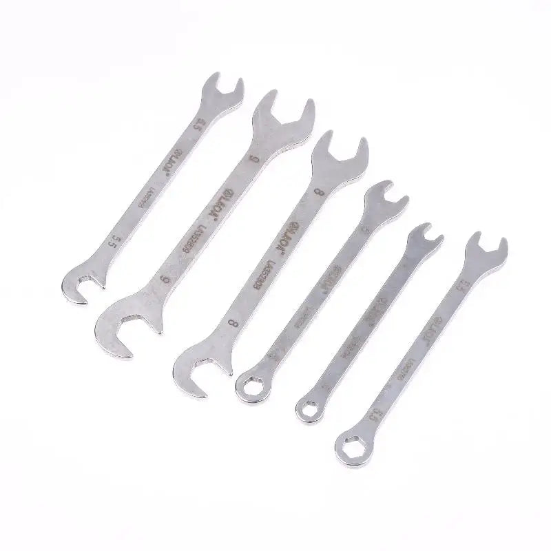 1/8/10Pcs Mini Thin Stainless Steel Double Open-end Wrench 5-11mm Dual-purpose Wrench For Repair Hand Tool Accessory