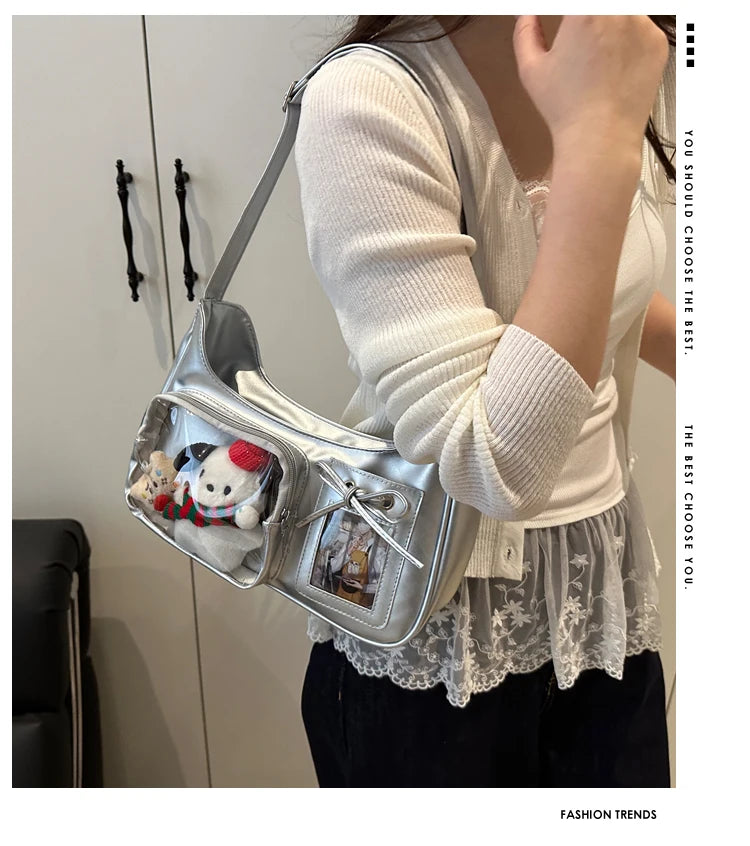 Design Sensation Single Shoulder Slant Crossbody Bag Basic Model Grain Bag Pain Bag for Girls Soft Synthetic Leather Sq...