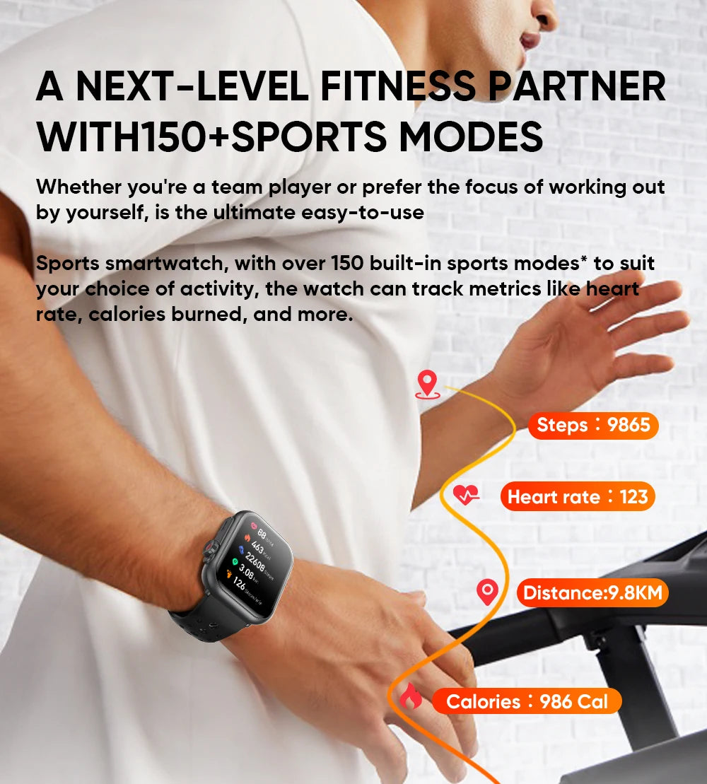 2025 New 1000mAh Battery AMOLED Smart Watch Ultra K62 Men Women Heart Rate 100+Sport HD Bluetooth Call IP67Waterproof SmartWatch
