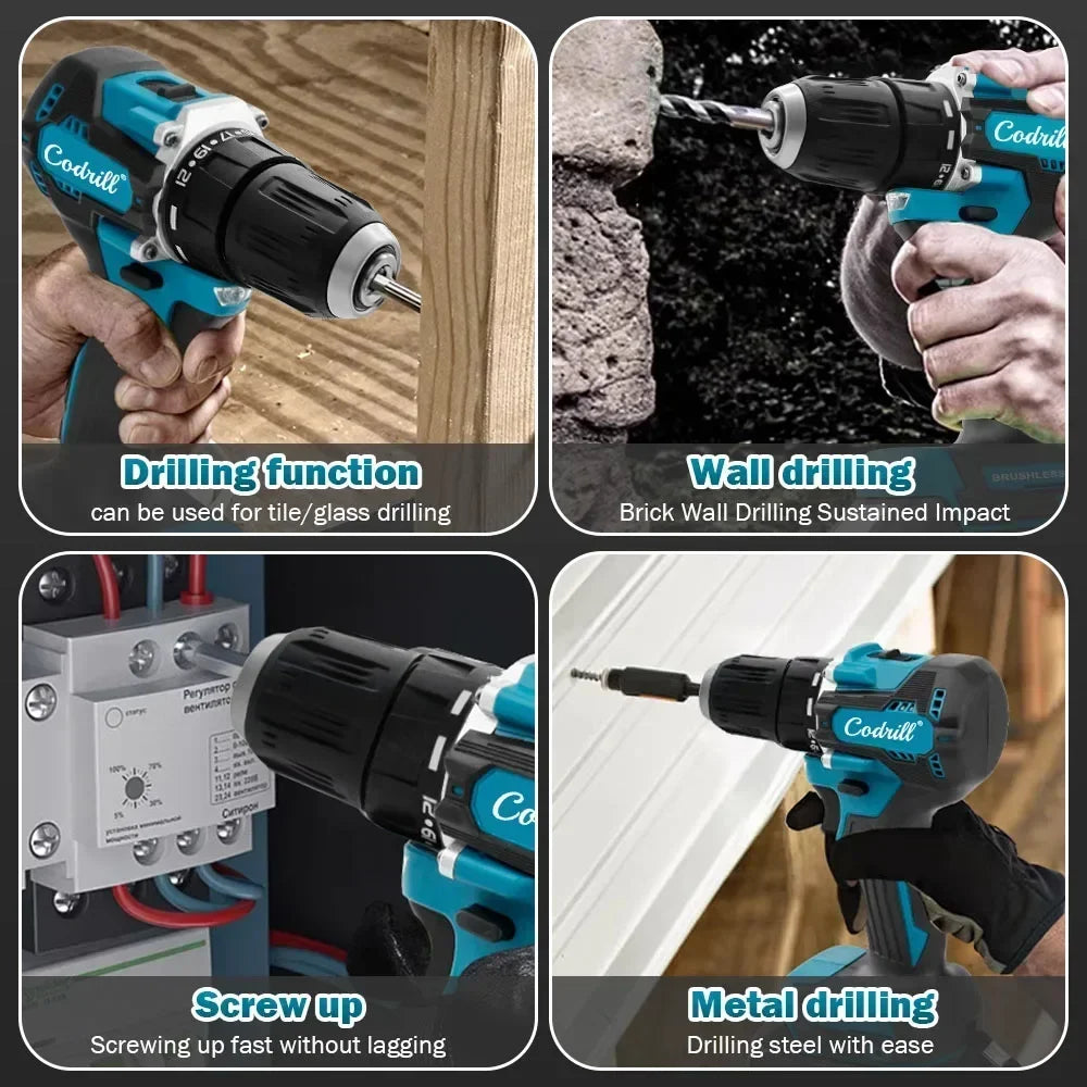 100% Brand New Original Makita DDF487 Cordless Driver Drill Brushless Electric Impact Screwdriver 18V Rechargeable Power Tool