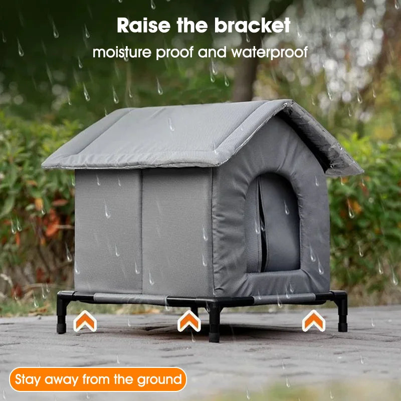 NewestStray Cat dog House Waterproof Outdoor Winter Warm Pet Cave Sleeping Beds Home Foldable Washable for Small Supplies