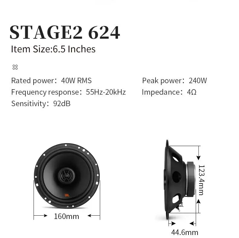 JBL 6.5-inch HiFi coaxial speaker full-range car speaker subwoofer treble midrange music stereo speaker