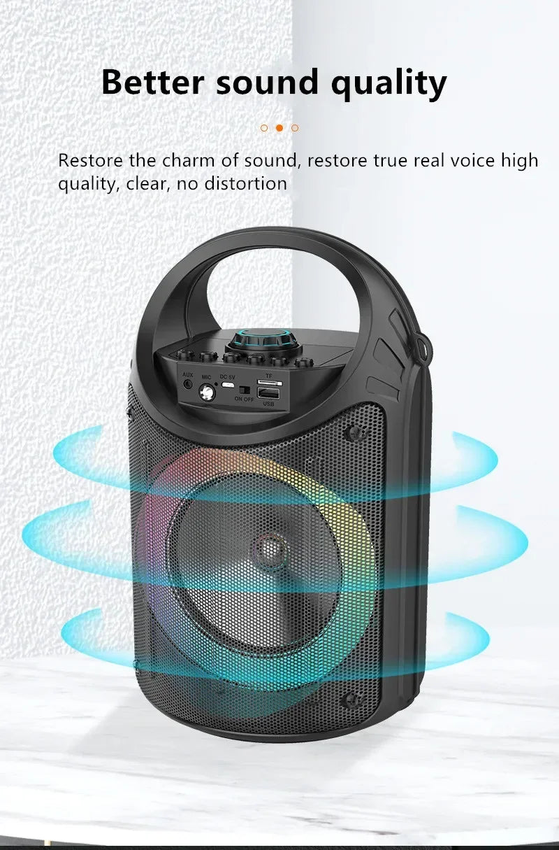 30W Wireless Column Big Power Stereo Portable Bluetooth Speaker Subwoofer Bass Party Speakers with Microphone Family Karaoke USB