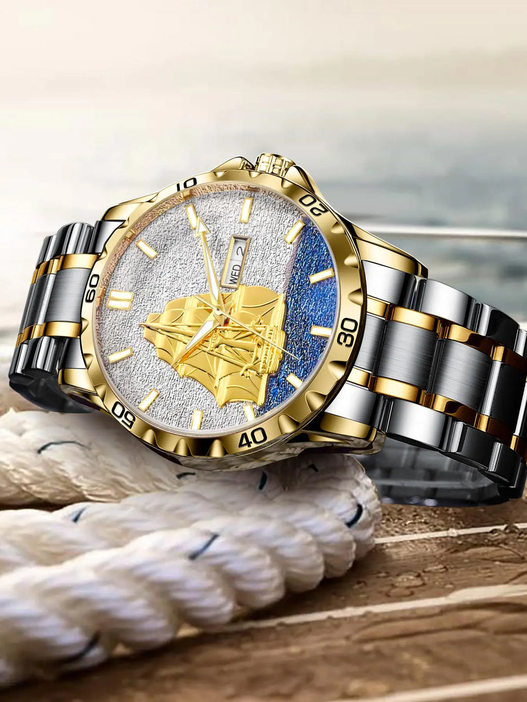 Glenaw Sailing Series Top Brand Luxury Men's Watch Fashion Business Fully Automatic Mechanical Waterproof Watch