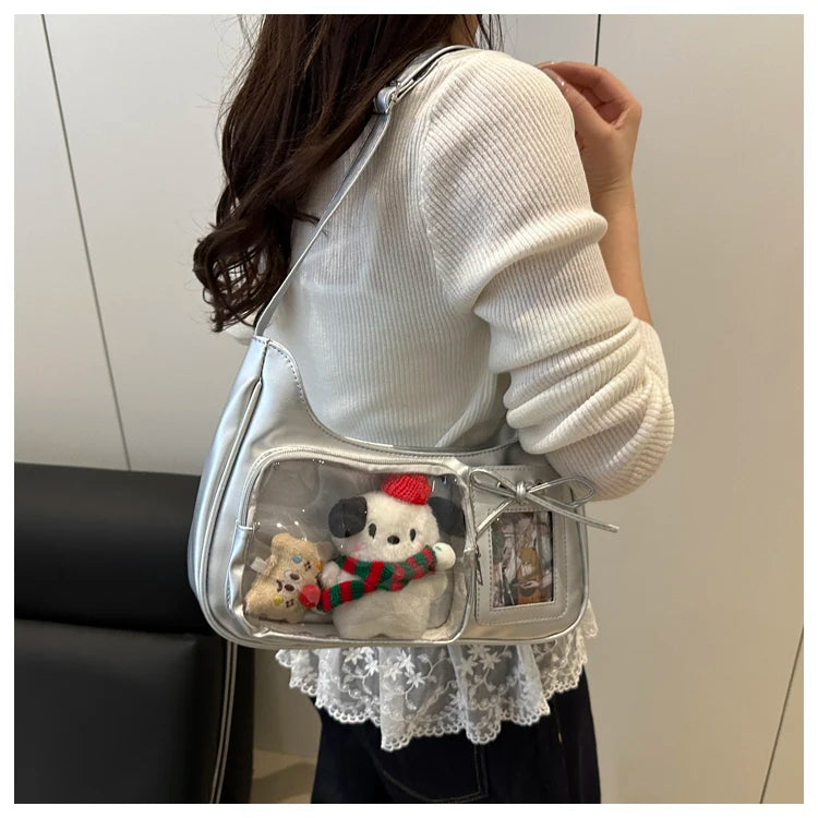 Design Sensation Single Shoulder Slant Crossbody Bag Basic Model Grain Bag Pain Bag for Girls Soft Synthetic Leather Sq...