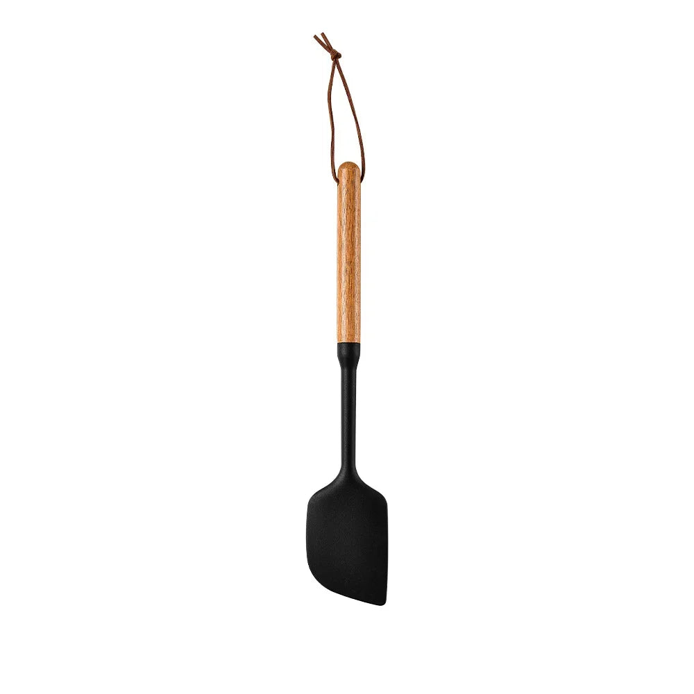 1/7Pcs Black Food Grade Silicone Kitchen Cookware Utensils Spatula Spoon Oil Brush Practical Cooking Tool Kitchenware Set