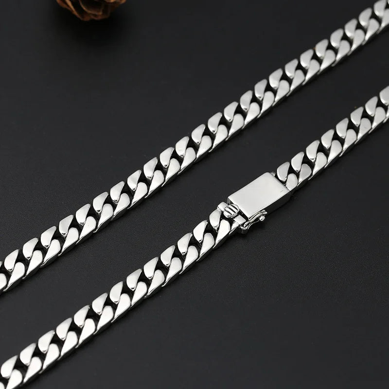 925 Silver Chains Original Certified Cuban Chain Authentic 925 Silver Necklace