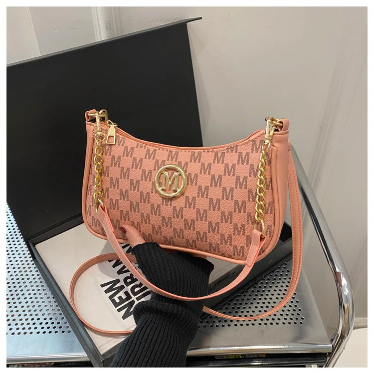 Vintage Floral Print Underarm Bag Women's Crossbody Shoulder Bag Casual Versatile Small Bag Popular Female Fashion Design