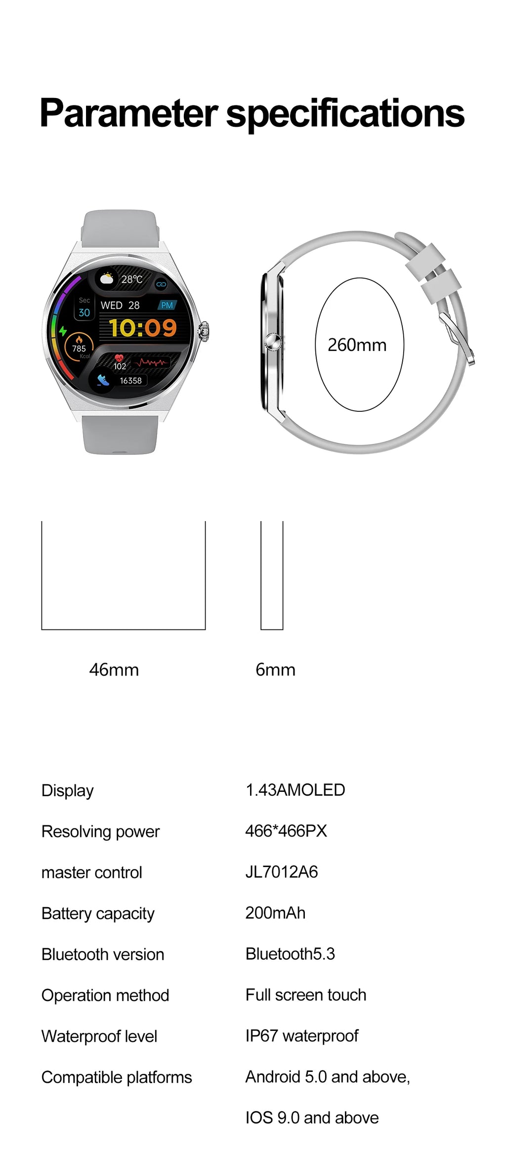 DAORKOW New Ultra thin Wireless Call SmartWatch Women Watches Men Sports Fitness Tracker Heart Rate Smartwatches For Android IOS