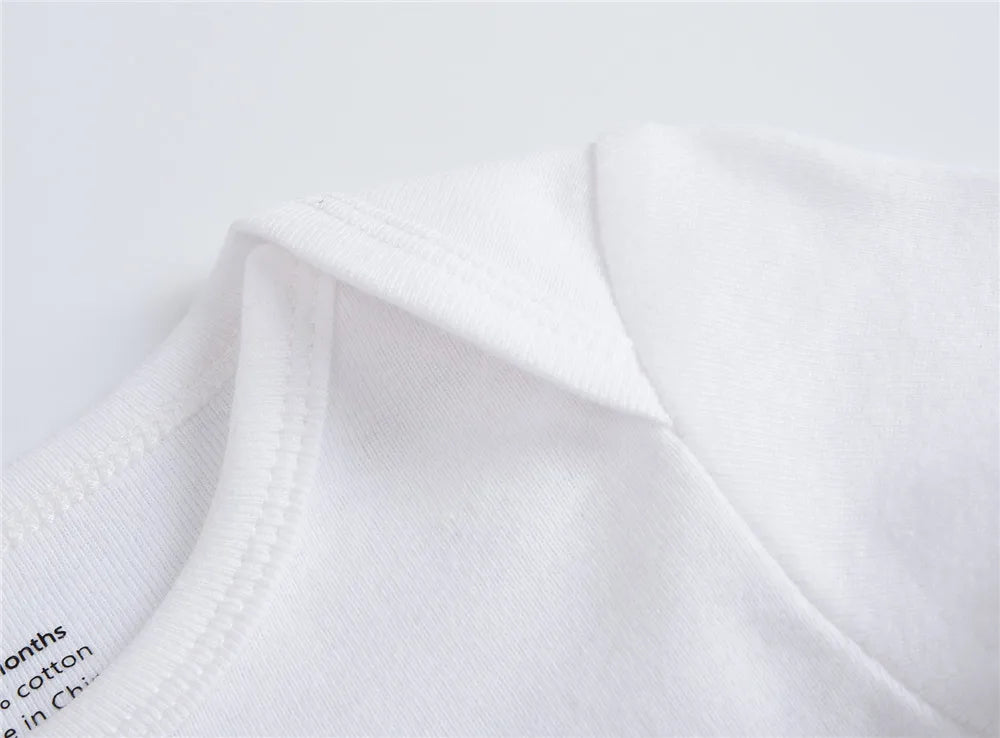 2025 Solid White Baby Clothes Short Sleeve Cotton Baby Girls Boys Bodysuit Newborn body bebe 0-24 months Infant Jumpsuit