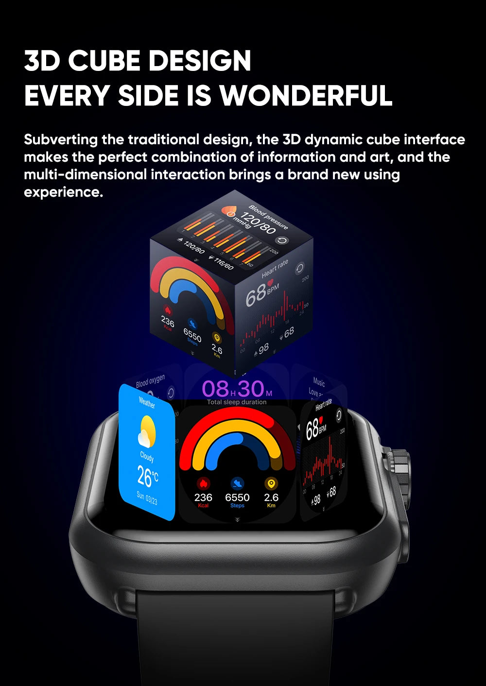 2025 New 1000mAh Battery AMOLED Smart Watch Ultra K62 Men Women Heart Rate 100+Sport HD Bluetooth Call IP67Waterproof SmartWatch