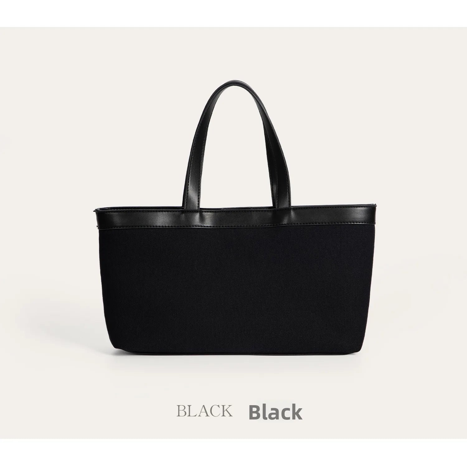 PEPPIHOME Women's Canvas Tote Bag Commuter Handbag Single Shoulder Bag Korean Style Summer New Arrival Soft PU Leather