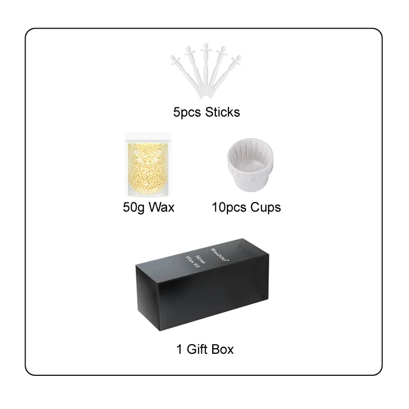 Wax beanPortable Painless Nose Wax Kit For Men & Women Nose Hair Removal Wax Set Paper-Free Nose and Ear Hair Removal Kit