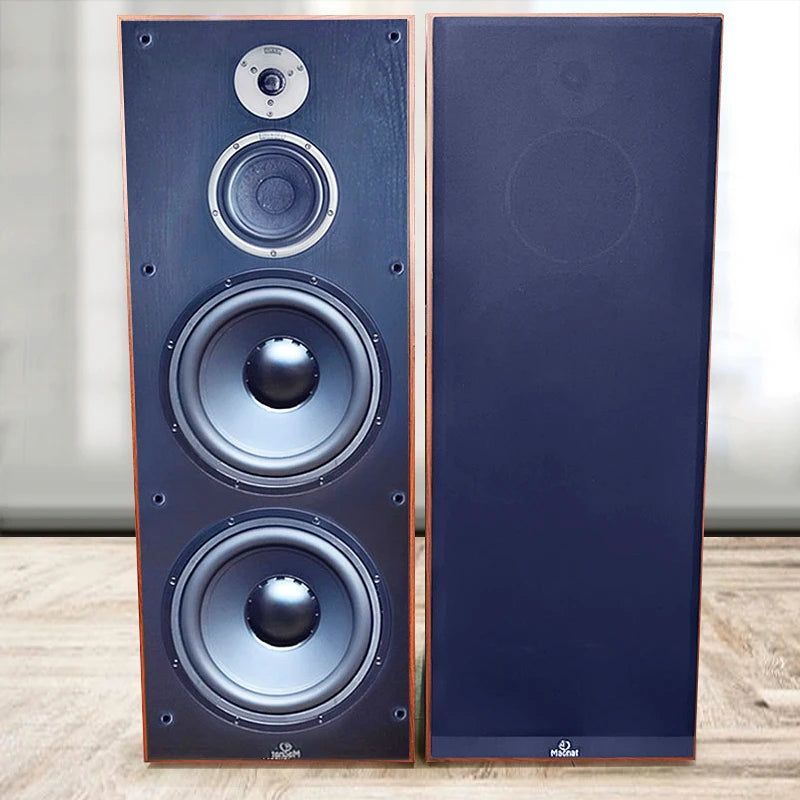 200W 12-inch Floor Speakers Surround Hi-fi Passive Speakers Home Theater High-power Bookshelf Speakers Three-unit Bass Speakers