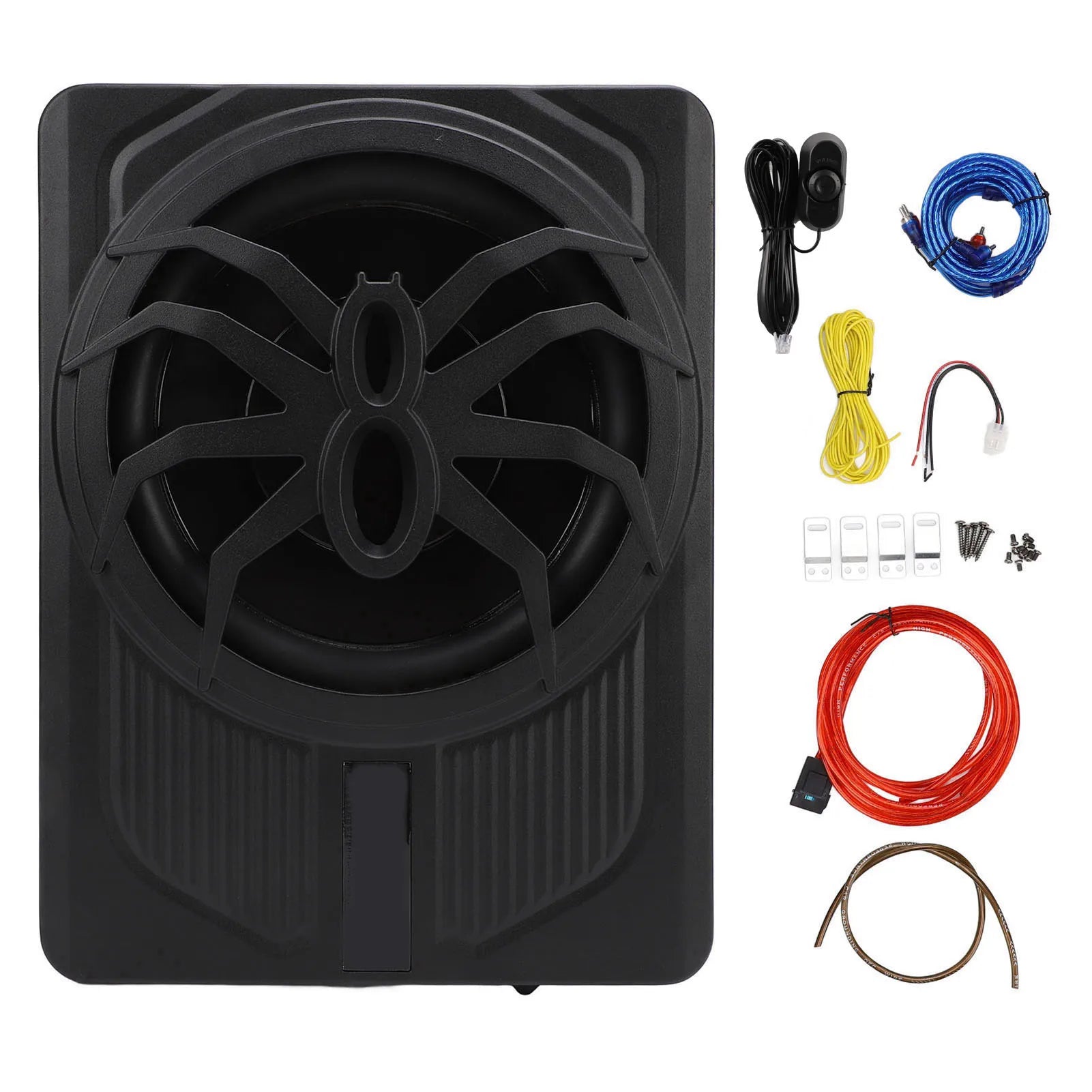 Slim Underseat Powered Car Subwoofer 10in 800W with LED  Light Excellent Heat Dissipation Performance Car Subwoofer