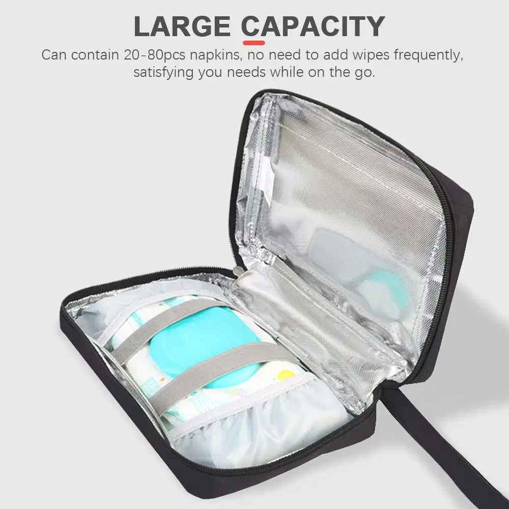 Baby Wet Wipe Warmer Portable USB Wipes Heater Large Capacity Baby Wipes Heater with 30℃ to 60℃ Adjustable Temperature