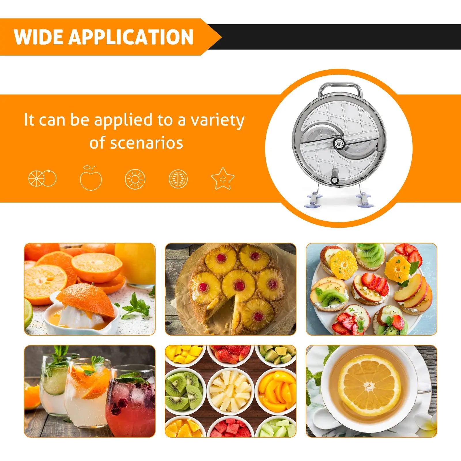 Replace blade for Commercial Vegetable Slicer Stainless Steel Potato Onion Slicer 0-0.5''Thickness Adjustable Manual Fruit Cutte