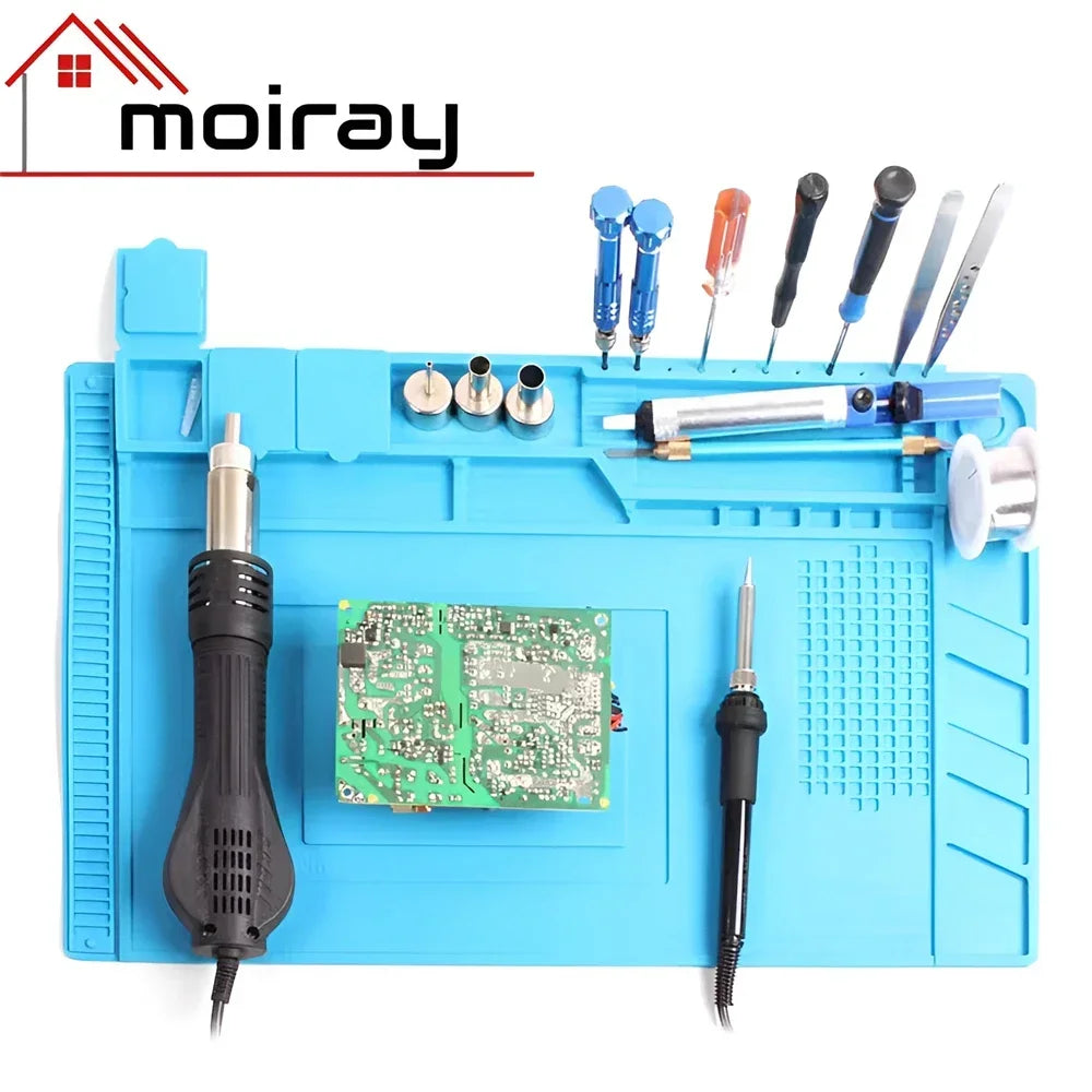 Durable ESD Silicon Soldering Mat Heat-Resistant Work Pad for Hot Air Gun Soldering Iron Station Repair Thermal Insulation Pad