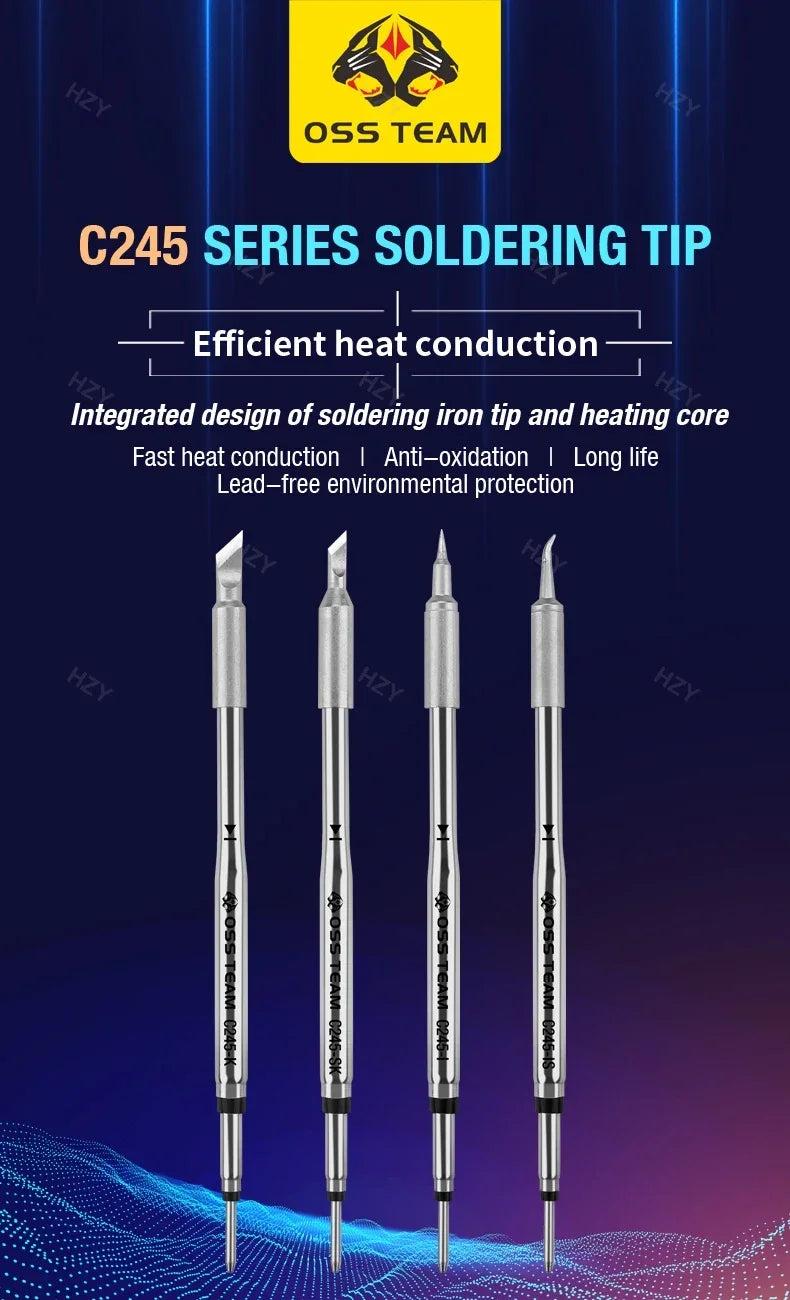 OSS C115 C210 T245 Tips Universal C245 C210 C115 Soldering Iron Tip Compatible SUGUN Maant GVM OSS Soldering Station Handle