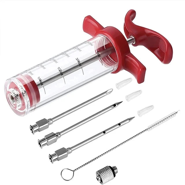 Hot Selling BBQ Meat Syringe Marinade Injector Turkey Chicken Flavor Syringe Kitchen Cooking Syinge Accessories
