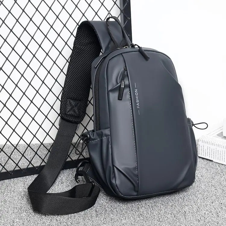 Large Capacity Fashion Waterproof Men's Crossbody Bag Travel Casual Ladies Single Shoulder Slant Bag Korean Style Chest Bag