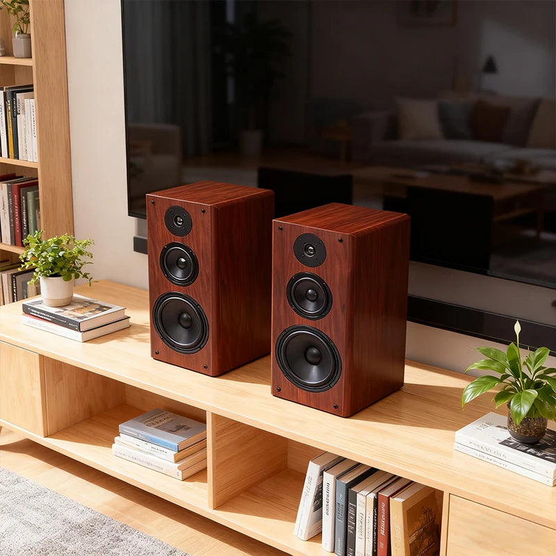 130W-300W Bookshelf Speaker 8 Inch Three-Way Passive Sound Box 8ohm Wooden Loud Speakers HiFi Front Audio For Home Theater DJ