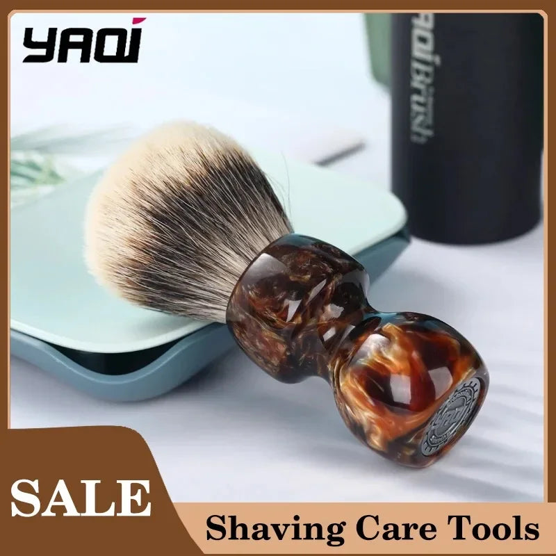 YAQI Caramel 26MM Two Band Badger Hair Men Wet Shaving Brush Shaving Brush For Men Shaving Foam Brush