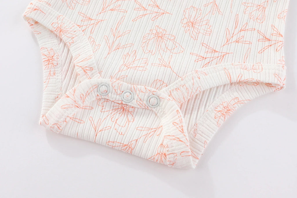 6-Piece Fashion Cute Baby Bodysuits Cotton Soft Newborn Boy Girl Short Sleeve Onesies Summer Sleeveless Infant Clothes