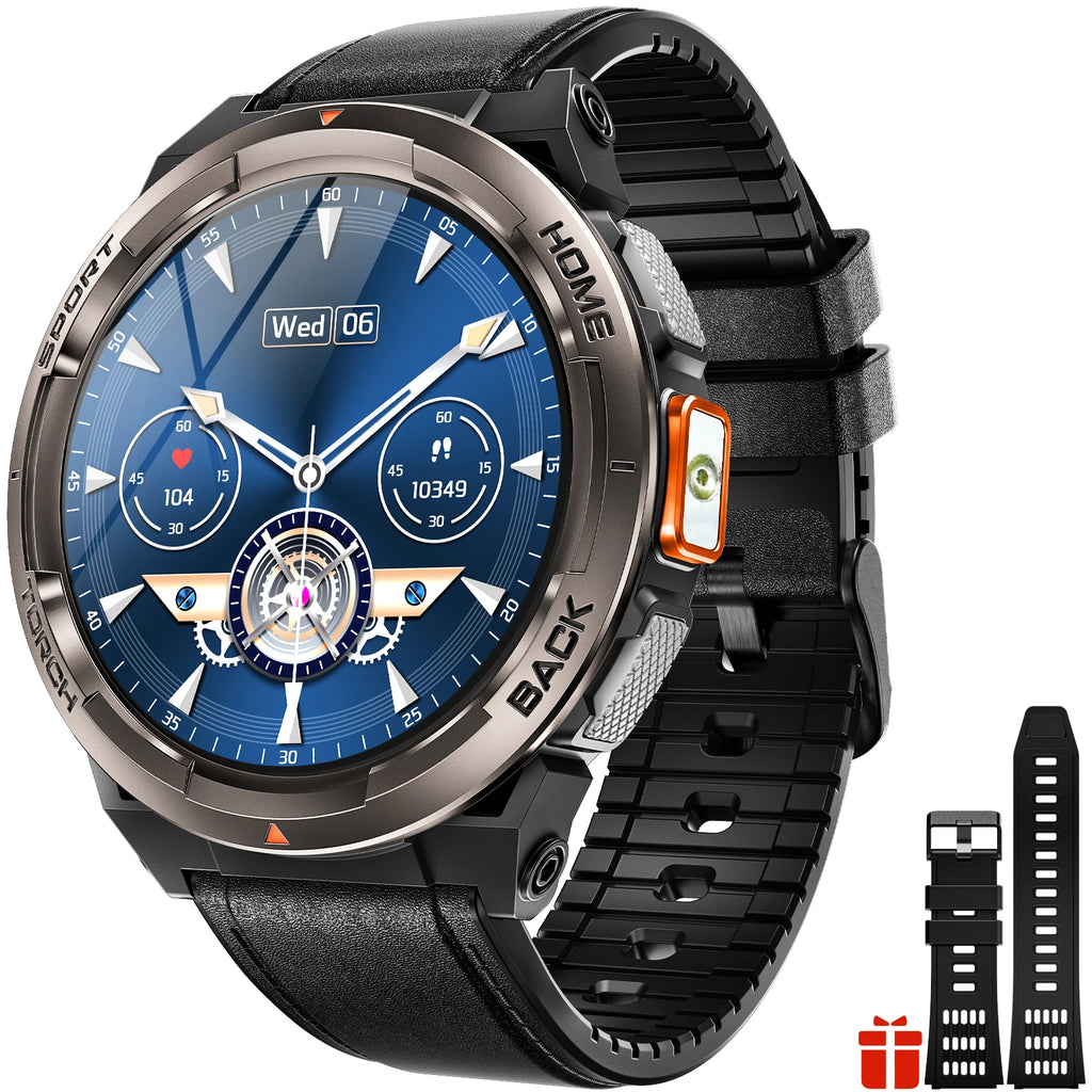 EIGIIS Smart Watch KE5 2024 3ATM Waterproof Original Design Sports Watch With Compass And Altitude Barometer LED Flashlight Call