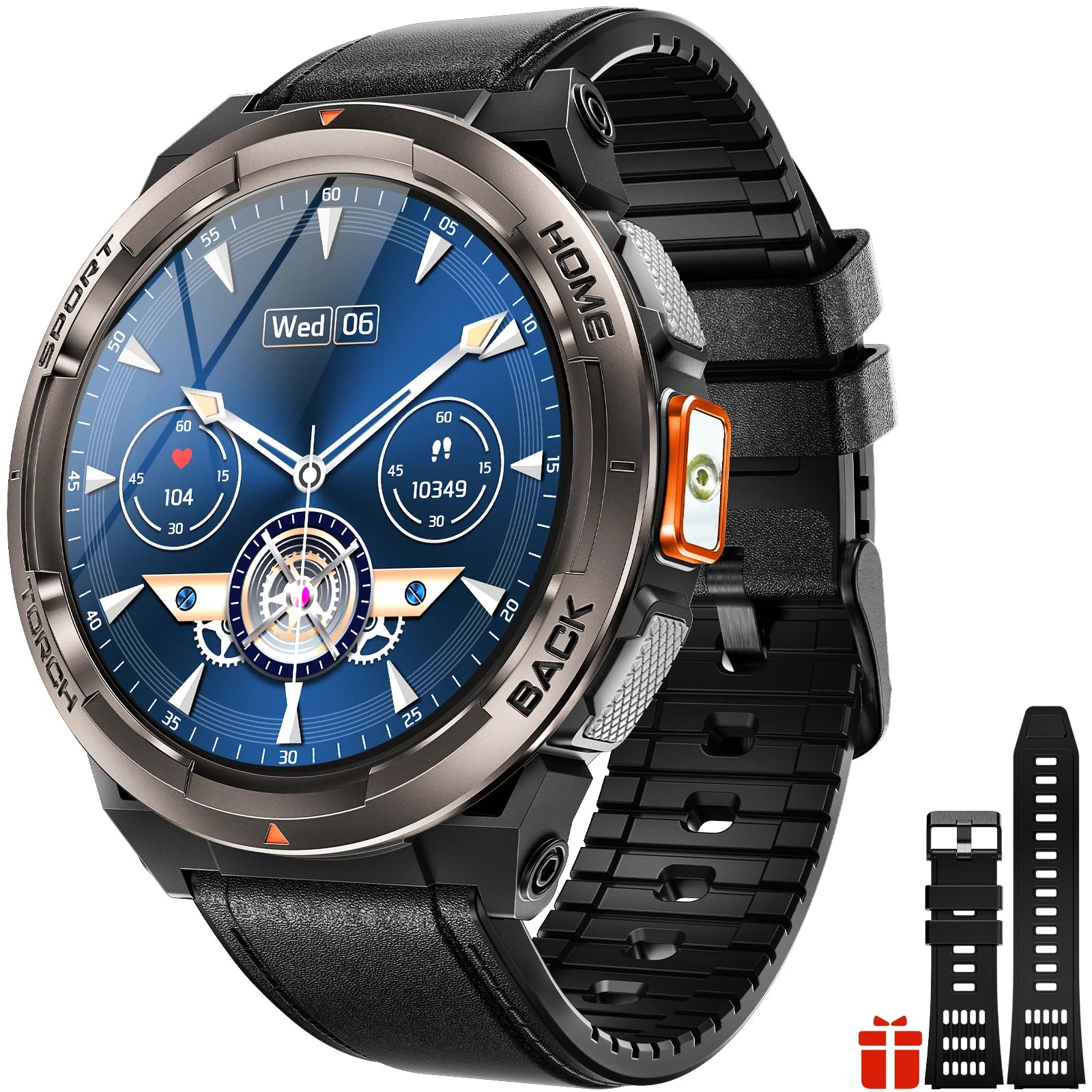 EIGIIS Smart Watch KE5 2024 3ATM Waterproof Original Design Sports Watch With Compass And Altitude Barometer LED Flashlight Call