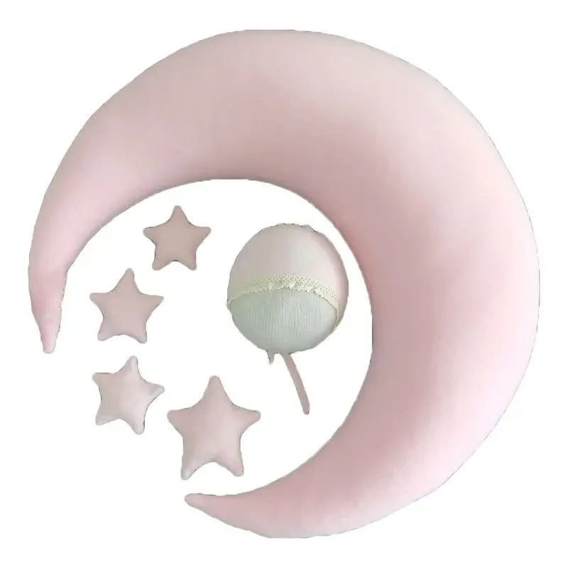 ❤️Moon Pillows Set Newborn Photography Accessories Posing Crescent Pillow 6Pcs/Set Studio Baby Photo Decoration Moon Fotografia