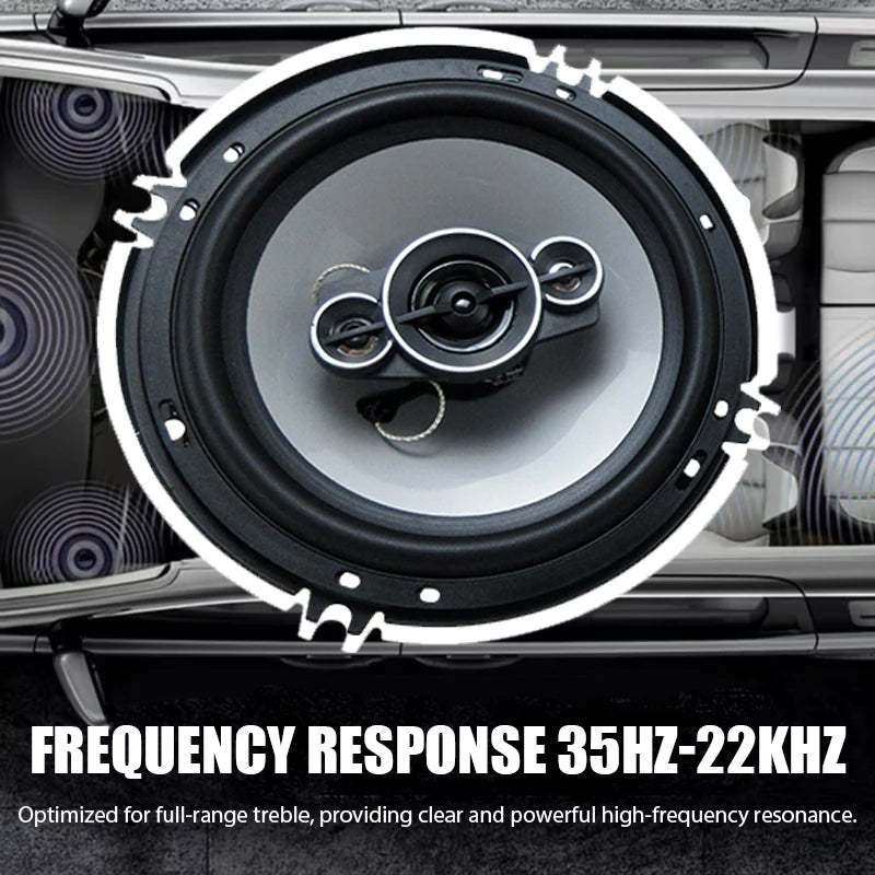 2PCS 6 Inch HiFi Coaxial Subwoofer 1300W (2*650W) Car Automotive Audio Music Stereo 12V Full Range Frequency Car Speaker Woofer