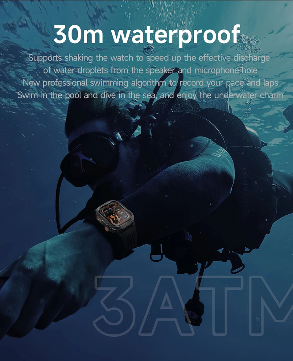 2025 New Dual-Frequency Satellite GPS Sports Smart Watch Compass Barometer Bluetooth Call 10ATM Waterproof Swim Smart Bracelet