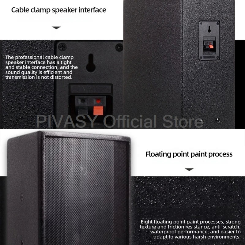 2-Way  Passive Speakers 6.5 /8/10 Inch Wall MountSound Box 95dB Sensitivity Audio 8 Ohm Loudspeaker For KTV Conference Home Mall