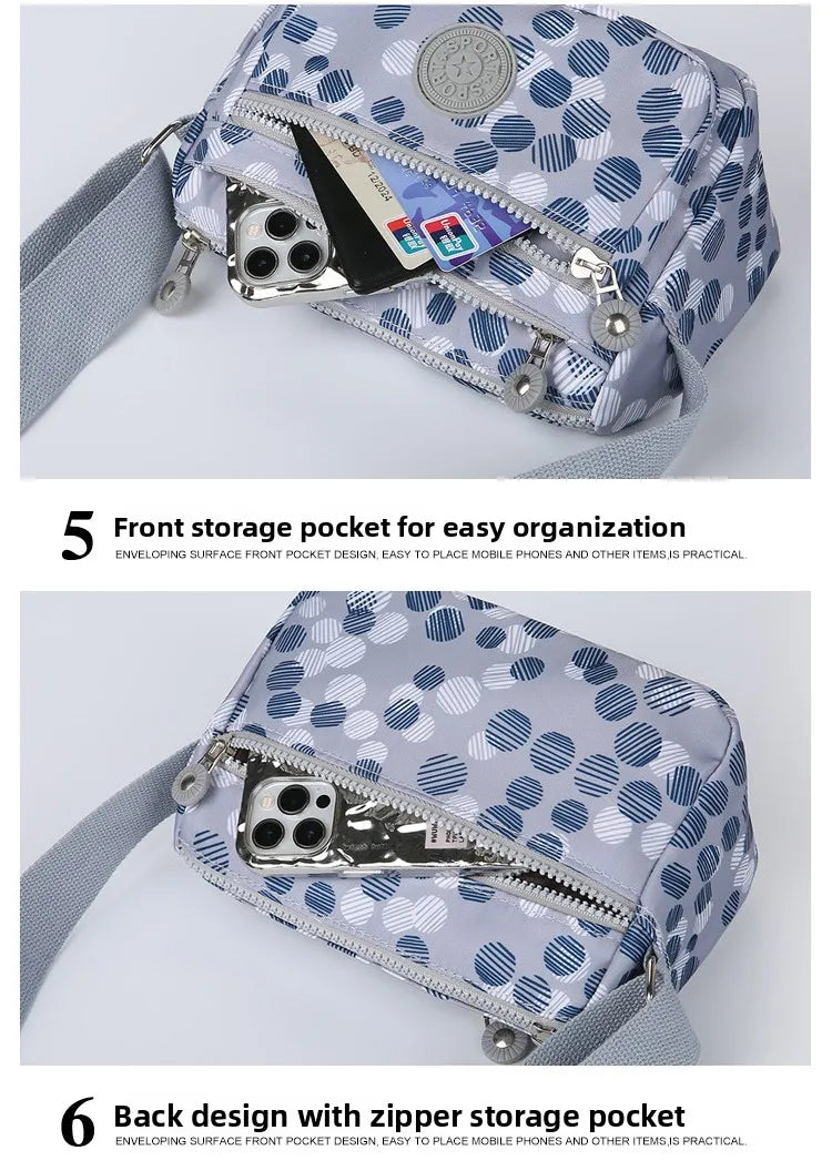 Waterproof Nylon Oxford Cloth Crossbody Bag Women's Single Shoulder Bag Versatile Durable Soft Casual Style Youth Fashion