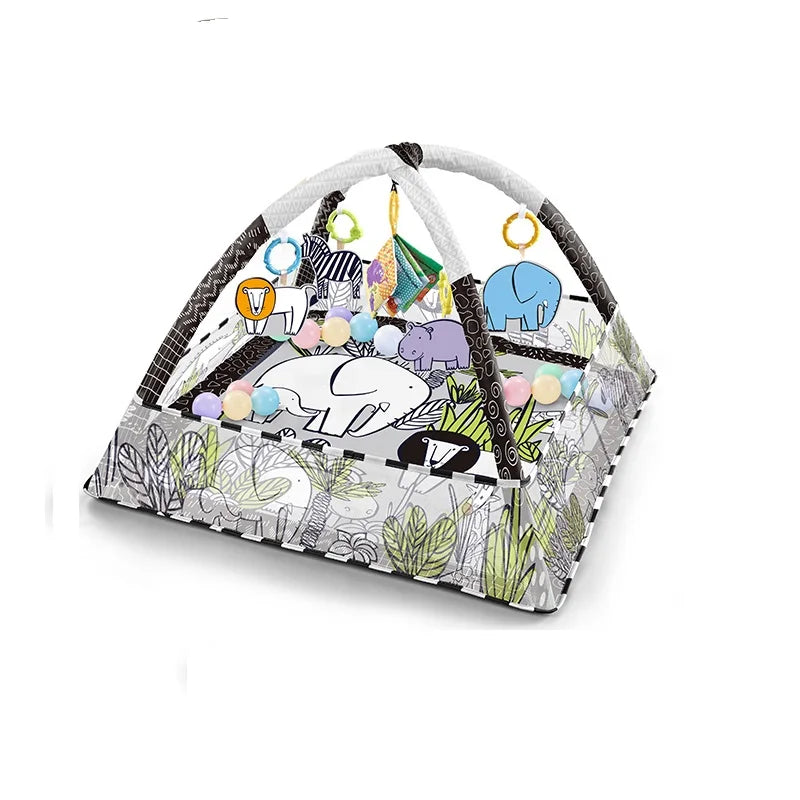 Multifunctional Baby Fitness Frame Crawling Game Blanket Educational Mat Fence Crawling Kids Activity Mat Gym Baby Toys Gift