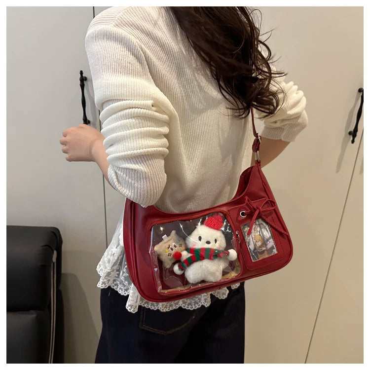Design Sensation Single Shoulder Slant Crossbody Bag Basic Model Grain Bag Pain Bag for Girls Soft Synthetic Leather Sq...