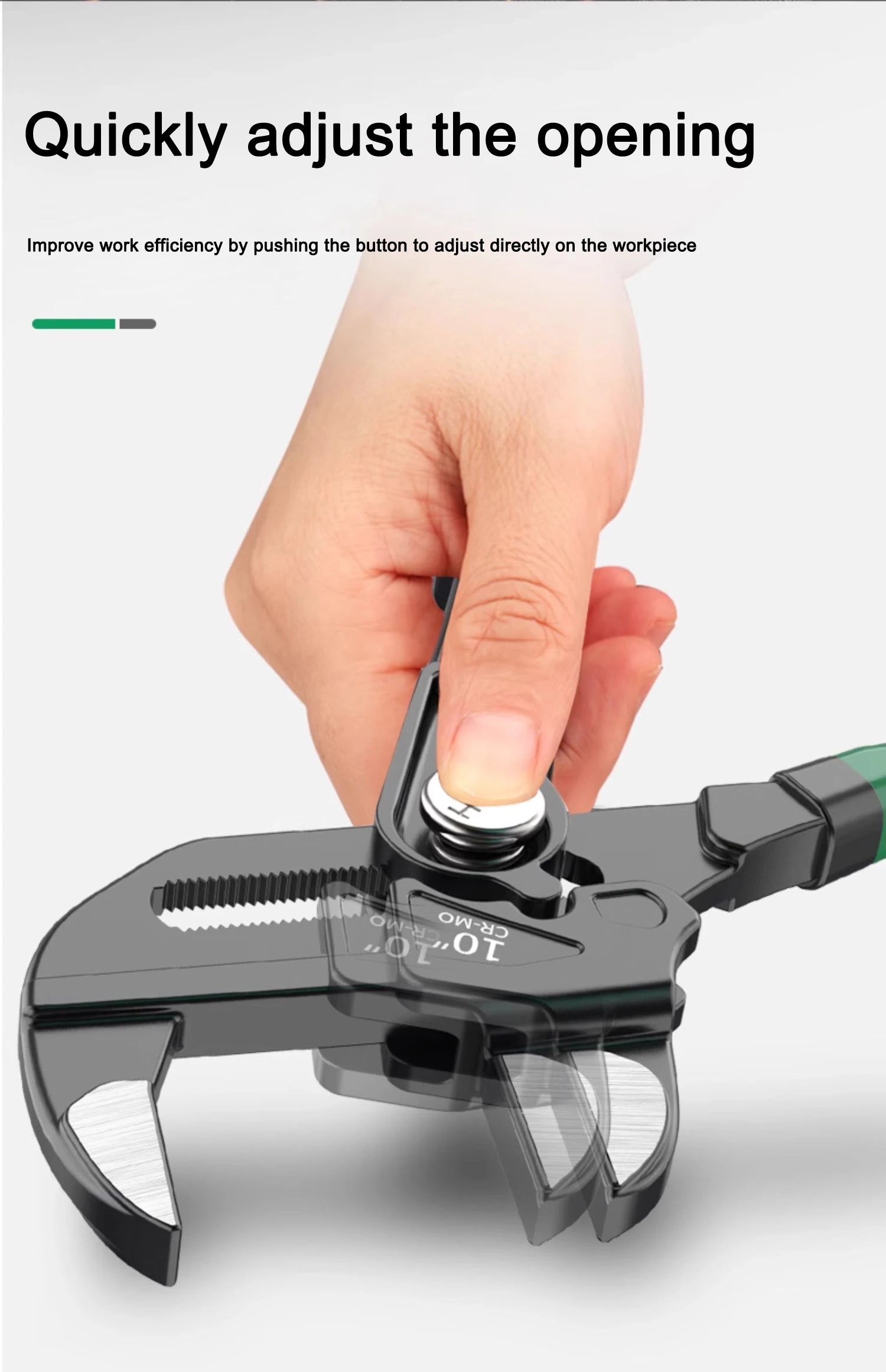 LAOA Clamp Type Wrench Pipe Pliers Parallel Clamping Mouth Multi-Purpose 7" 10" Adjustable Wrench Manual Clamping Household Tool