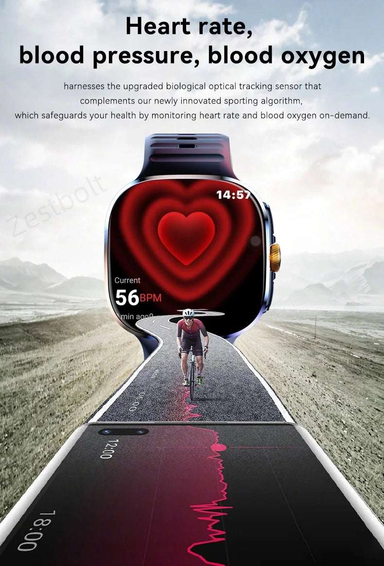 Original M99 Smartwatch with 2.4 Inch AMOLED Screen 4G/5G SIM Card Slot GPS WiFi 190° Rotating Camera Android 10.0 Gaming Watch