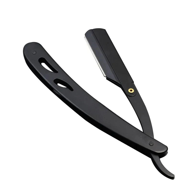 1/3/5pcs Professional Manual Shaver Straight Edge Stainless Steel Barber Razor Men Folding Shaving Shave Beard Cutter With Blade