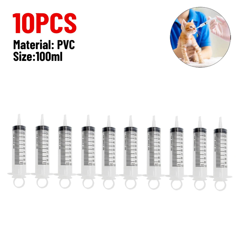 20/60/100ml Plastic Reusable Syringe For Measuring Nutrient Sterile Hydroponic Measure Perfume Rinse Disposable Sampler Injector