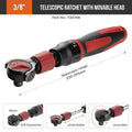 3/8inch Drive Ratchet Wrench Steel 72T Socket Wrench Flexible Head Wrench Quick Release Reversible Switches Wrench Hand Tool