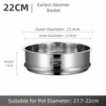 New 304 Stainless Steel Steamer Basket Thickened 16-32cm Food Steam Rack Generic Safe Material Drain Basket Home Cooking
