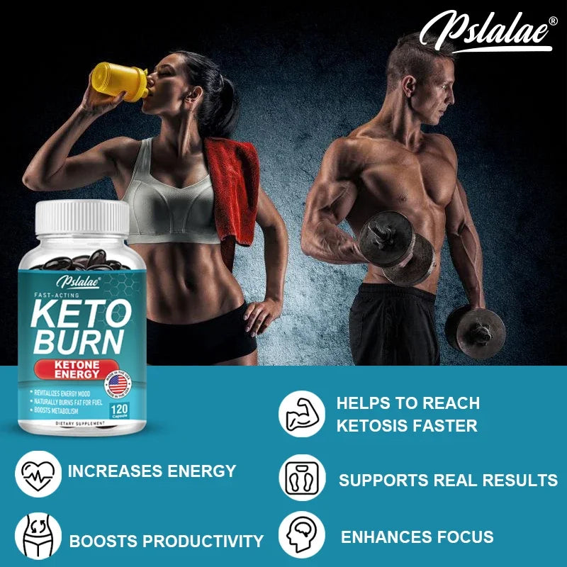Keto Burn Capsules - Healthy Weight Management, Fat Burner, Improve Digestion, Boost Immunity, Non-GMO